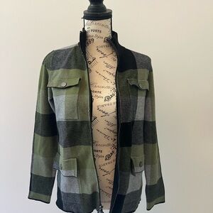 Cynthia Rowley Green and Gray Utility Jacket